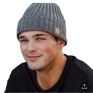 Panache Mens dark grey knit beanie (2)